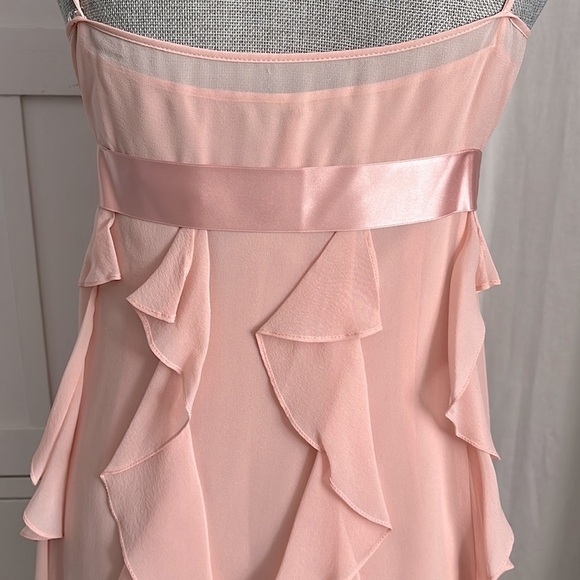 BCBGMaxAzria 100% Silk Dress Antique Blush - Picture 8 of 12